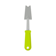 Shovel vector icon isolated on white background. Garden tool in cartoon style