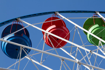 ferris wheel on blue sky