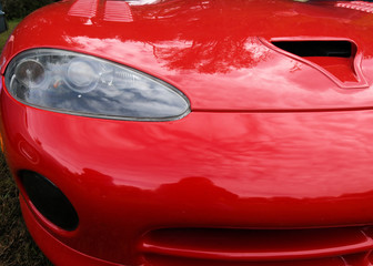 sleek red sports car