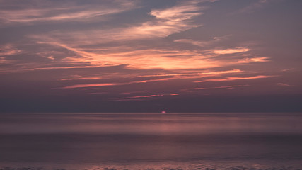 sunset over the sea