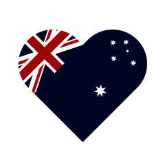 Australia Flag Heart Love Country National World Symbol