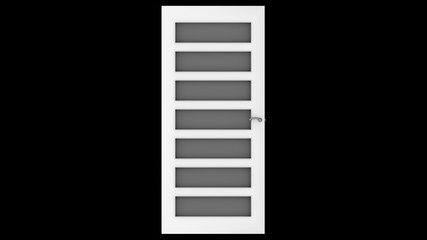 door in high quality on black background