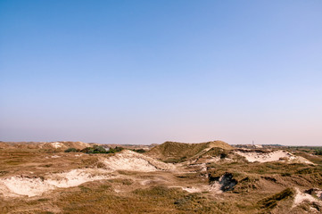 landscape with mountains and blue sky