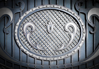 forged metal in retro style