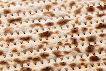 Matzah. Jewish traditional Passover bread. Pesach celebration symbol.
