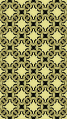 Ornate geometric pattern and abstract multicolored background