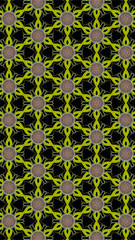 Ornate geometric pattern and abstract multicolored background