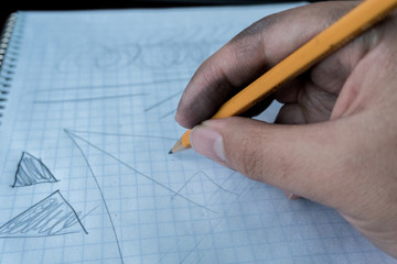 Drawing with my pencil.