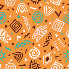 Abstract african art tribal seamless pattern © Cienpies Design