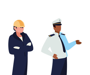 couple of professional workers characters