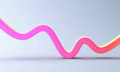 Abstract 3d render, minimalistic background, modern graphic design