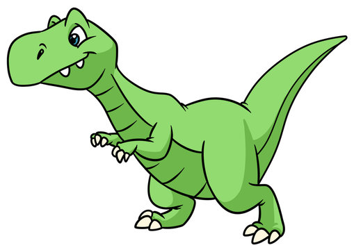 dinosaur predator animal character cartoon illustration isolated image
