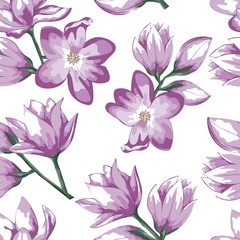 Obraz na płótnie Canvas a pattern of delicate flowers pink spring