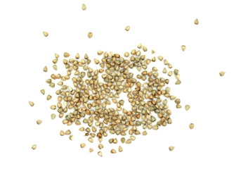 Roasted soybeans (soy nuts) isolated on white background.