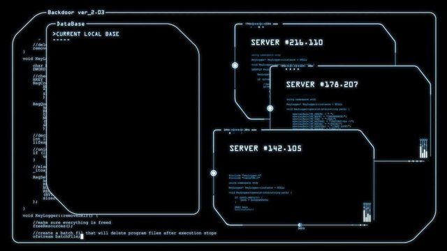 Software developer programming code. Abstract computer script code. Blue color. (MORE SIMILAR IN MY GALLERY)
