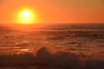 Fototapeta na wymiar Golden Sunset Cabo Silleiro