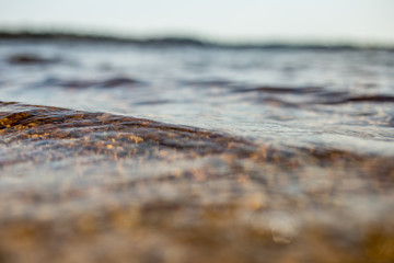 Close up of the lake from a low angle