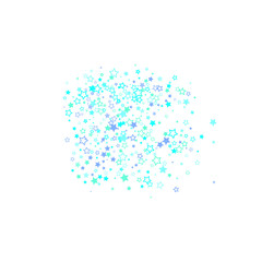 Blue, cyan, turquoise glitter stars confetti