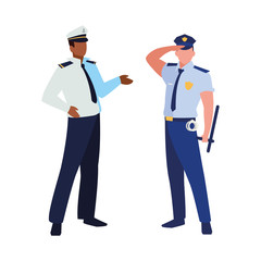 couple of professional workers characters