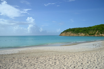 cliff on a antiguan beach