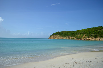 cliff on a antiguan beach