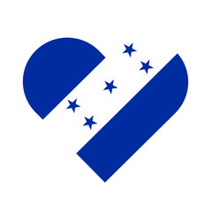Honduras Flag Heart Love Country National World Symbol