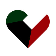 Kuwait Flag Heart Love Country National World Symbol