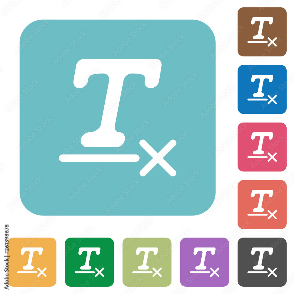 Poster clear text format rounded square flat icons