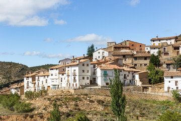Fototapeta na wymiar a view of Nogueruelas town, province of Teruel, Aragon, Spain