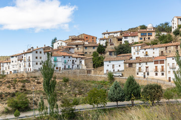 Fototapeta na wymiar a view of Nogueruelas town, province of Teruel, Aragon, Spain
