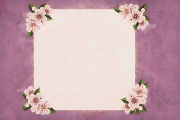 mockup, with hand-painted flowers, with beautiful flowers. Blank space or background for text space. Space for vector lustration. Template for a poster, cards, banner.