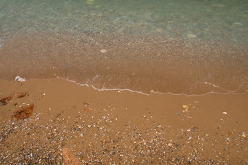 water on the beach