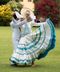 baile de marinera, typical Peruvian dance.