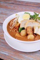 Curry mee is a popular food in Penang