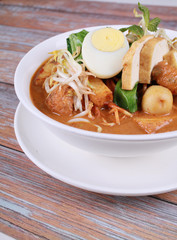 Curry mee is a popular food in Penang