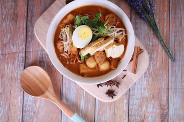 Curry mee is a popular food in Penang