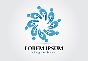 Logo teamwork successful people