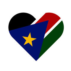 South Sudan Flag Heart