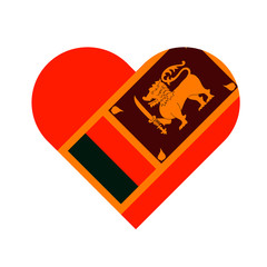 Sri Lanka Flag Heart