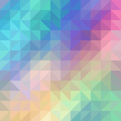 Colorful rainbow polygon background. Vector geometry futuristic decoration. Low poly mesh design.