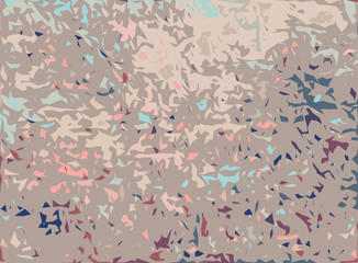 Creative abstract grunge background. Soft and bright colors. Random small shattered fragments. Spotty, patchy.
