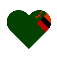 Zambia Flag Heart