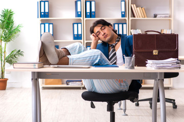 Employee coming to work straight from bed