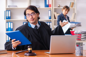 Two lawyers working in the office