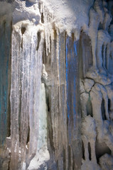 Artificial glacier in the aquarium of the city of Vladivostok