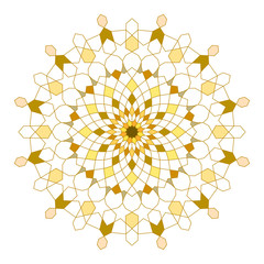 Circle line geometric ornament arabic pattern