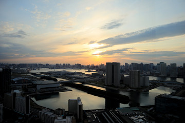 Naklejka na ściany i meble Tokyo Bayside Sunset
