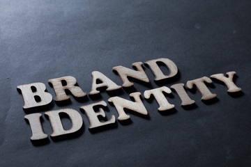 Brand Identity. Business Marketing Words Typography Concept
