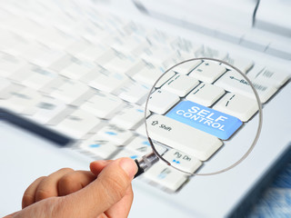 Self Control, Motivational Words Quotes Concept