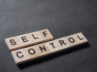 Self Control, Motivational Words Quotes Concept